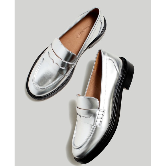 Madewell Shoes - New MADEWELL The Vernon Loafer in Silver Mirror